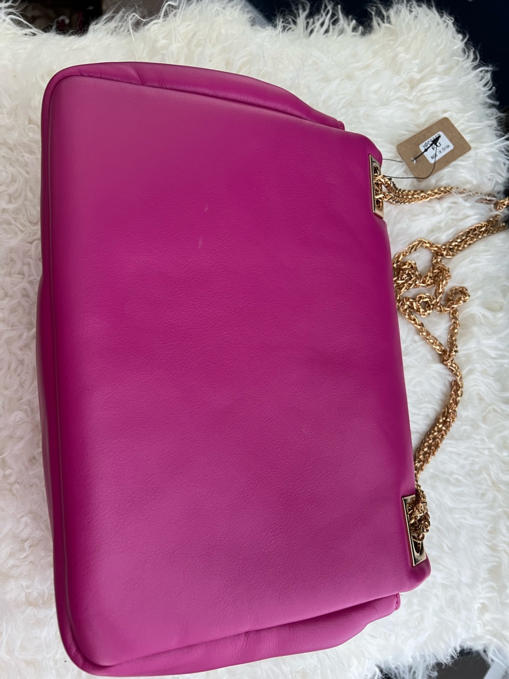 Fuchsia Quilted Chain Shoulder Bag - Unbranded - Picture 10 of 10